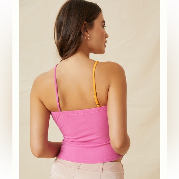 DOLAN Asymmetric Ruched Tank Top - Picture 2 of 4